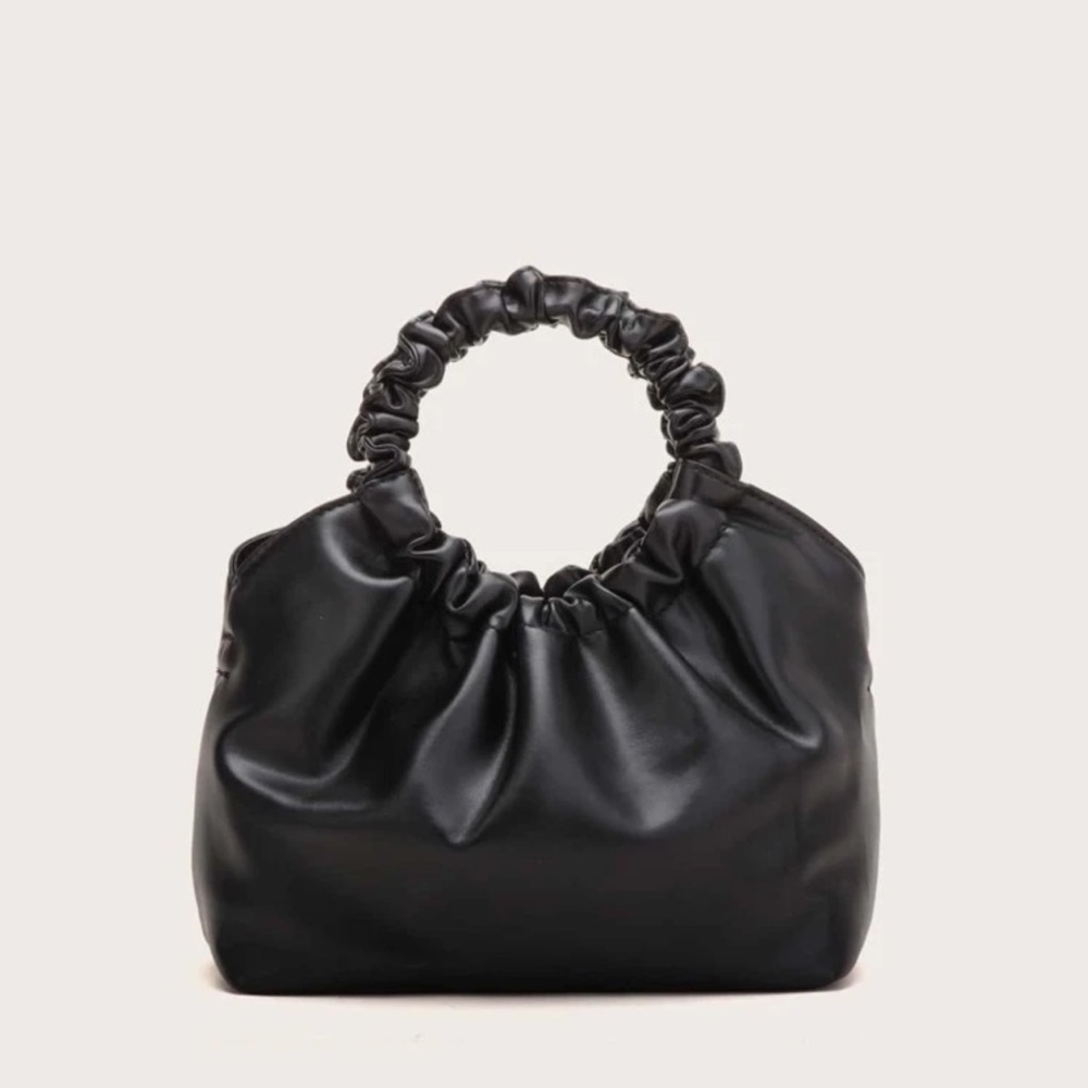 Black scrunchy bag